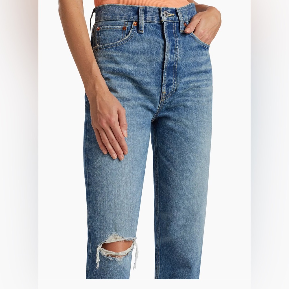 Re/Done 70’s Ultra High-Rise Stove Pipe Jeans - Picture 4 of 6